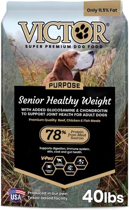 VICTOR Purpose – Senior Healthy Weight Management Dry Dog Food, 40 lb