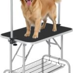 VINGLI Dog Grooming Table, 36″ Adjustable Pet Grooming Table
