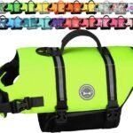 VIVAGLORY Dog Life Vest Rip Stop Dog Swim Vest, M, Bright Yellow