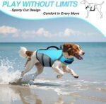 VIVAGLORY Dog Life Vest Sports Style Dog Swim Vest, M, Blue - Image 2