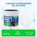 VOISEN 400Pcs Eyes Wipes for Dogs, Pet Tear Stain Remover Wipes - Image 2