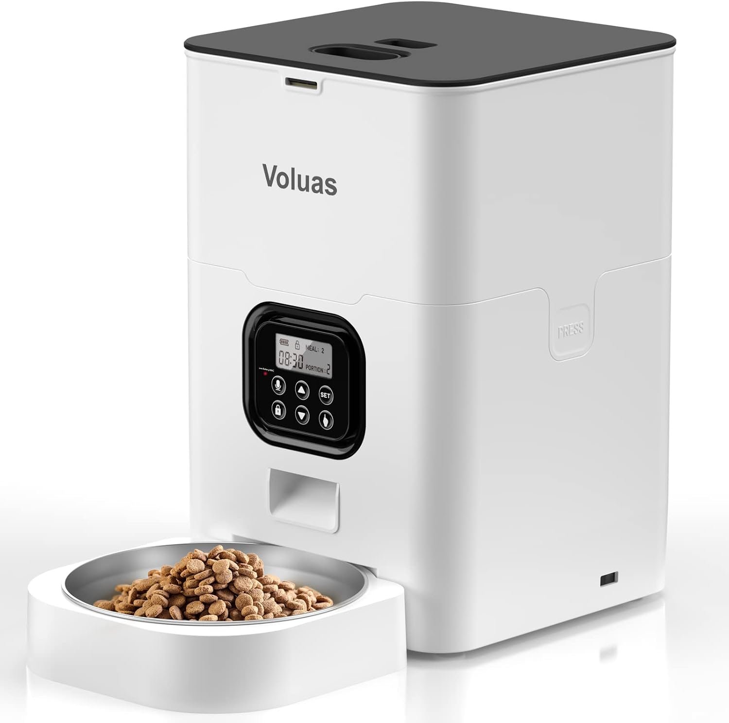 VOLUAS Automatic Cat Feeder, 4L Timed Dry Food Dispenser for Cats & Dogs VOLUAS Automatic Cat Feeder, 4L Timed Dry Food Dispenser for Cats & Dogs