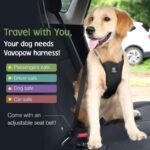 VavoPaw Dog Seat Belt Vest Harness for Car, 2 in 1 Seatbelt Buckle - Image 2