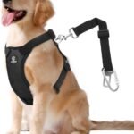 VavoPaw Dog Seat Belt Vest Harness for Car, 2 in 1 Seatbelt Buckle