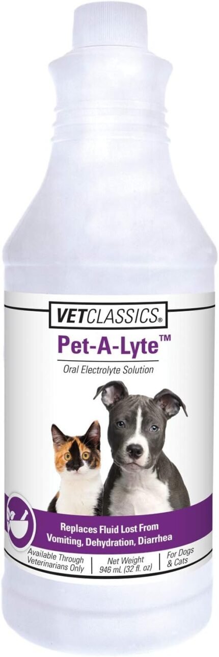 Vet Classics Pet-A-Lyte Oral Electrolyte Solution for Dogs & Cats – 32 Oz