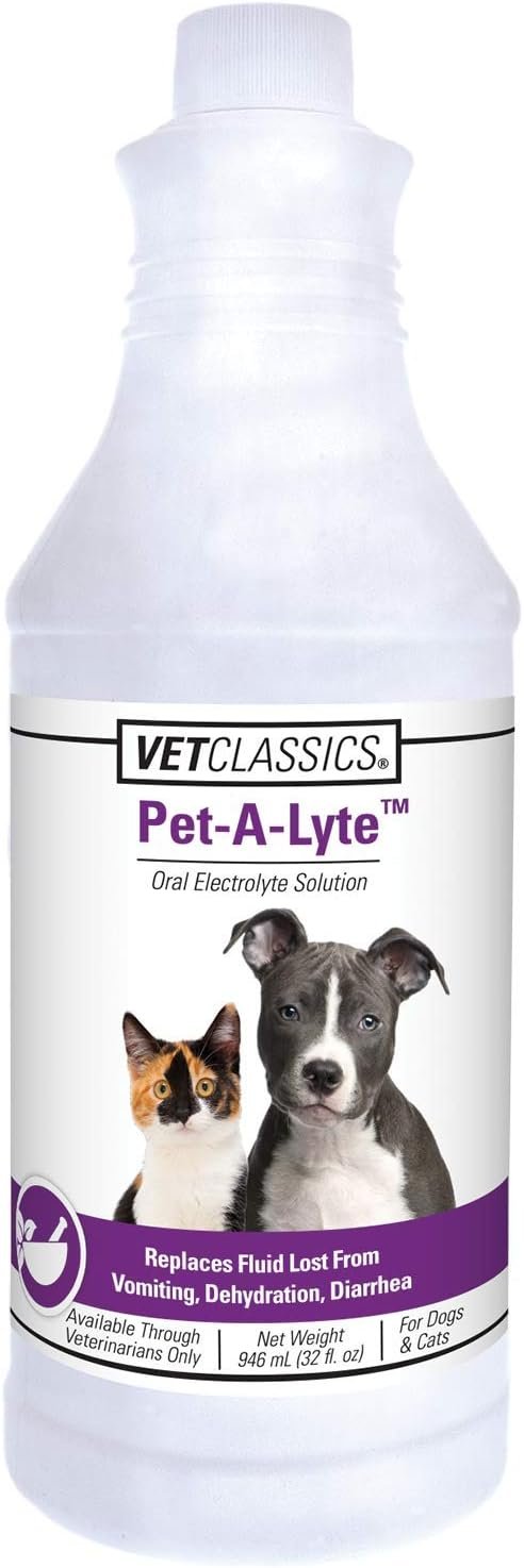 Vet Classics Pet-A-Lyte Oral Electrolyte Solution for Dogs & Cats – 32 Oz Vet Classics Pet-A-Lyte Oral Electrolyte Solution for Dogs & Cats – 32 Oz