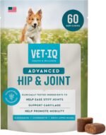 VetIQ Advanced Hip & Joint Chews for Dogs, Glucosamine Supplement, 60 Count