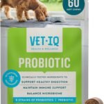 VetIQ Probiotic Supplement for Dogs, Gut & Bowel Support, 60 Count