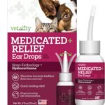Vetality Medicated Otic Drops for Dog Ear Infection Treatment, 2 fl oz