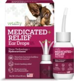 Vetality Medicated Otic Drops for Dog Ear Infection Treatment, 2 fl oz