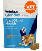 Vetnique Glandex for Dogs Anal Gland Chews 30ct, Pumpkin, Digestive Enzymes