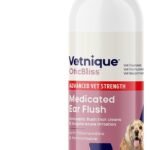 Vetnique Oticbliss Dog Ear Infection Treatment & Ear Cleaner Flush 6oz