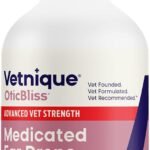Vetnique Oticbliss Medicated Ear Drops for Dogs & Cats, Infection & Allergy (Ear Infection Drops)
