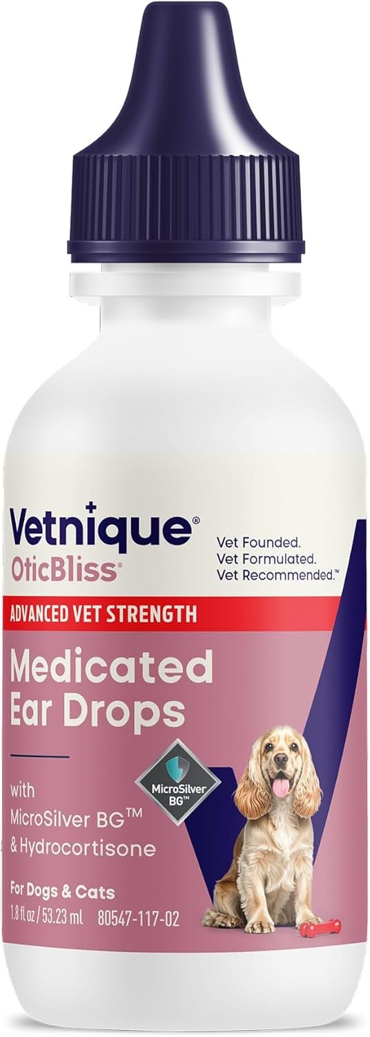 Vetnique Oticbliss Medicated Ear Drops for Dogs & Cats, Infection & Allergy (Ear Infection Drops) Vetnique Oticbliss Medicated Ear Drops for Dogs & Cats, Infection & Allergy (Ear Infection Drops)