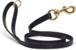 Viper Biothane K9 Working Dog Leash Waterproof Lead for Tracking Training Schutzhund Odor-Proof Long Line with Solid Brass Snap for Puppy Medium and Large Dogs 6ft, Black
