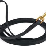 Viper Biothane Working Tracking Lead Leash Long Line for Dogs, Black 1/2″ x 15ft