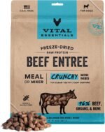 Vital Essentials Freeze Dried Dog Food, Beef Crunchy Mini Nibs, 25 oz Bag