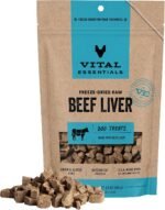 Vital Essentials Freeze Dried Dog Treats, Beef Liver, 5.5 oz Bag