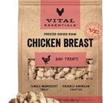Vital Essentials Freeze Dried Dog Treats, Chicken Breast, 10 oz Bag