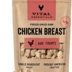Vital Essentials Freeze Dried Dog Treats, Chicken Breast, 2.1 oz Bag