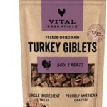 Vital Essentials Freeze Dried Dog Treats, Turkey Giblets, 2 oz Bag