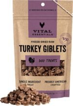 Vital Essentials Freeze Dried Dog Treats, Turkey Giblets, 2 oz Bag