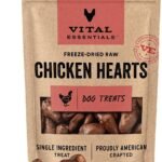 Vital Essentials Freeze Dried Raw Chicken Hearts Dog Treats, 1.9 oz Bag