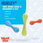 WEST PAW Zogoflex Hurley Dog Bone Chew Toy – Floatable Pet Toys for Aggressive Chewers, Catch, Fetch – Bright-Colored Bones for Dogs – Recyclable, Dishwasher-Safe, Non-Toxic, Large, Aqua - Image 2