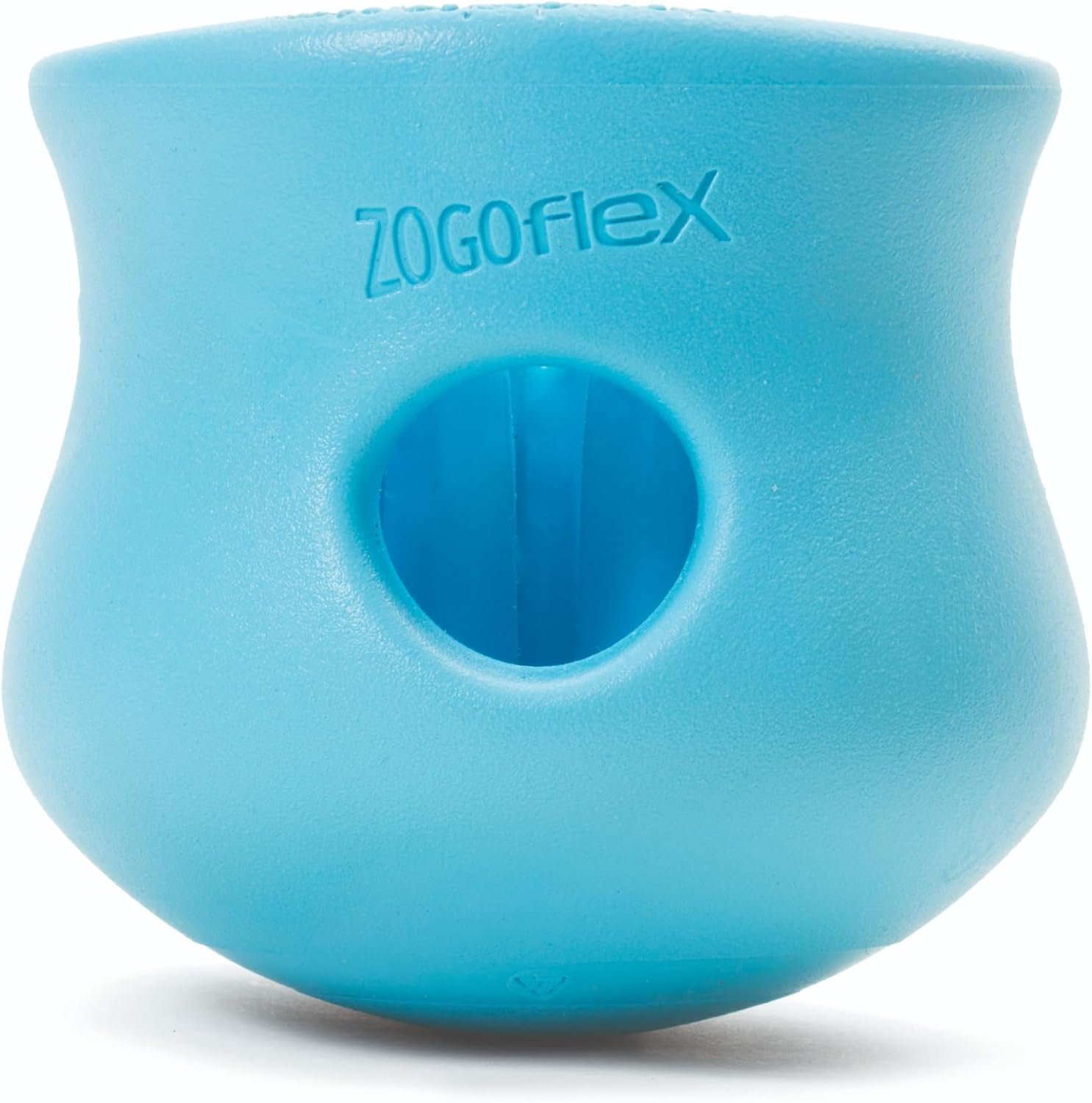 WEST PAW Zogoflex Toppl Interactive Treat Dispensing Puzzle Dog Toy for Mental Stimulation & Enrichment-Holds Kibble & Treats-Lickable, Freezable & Dishwasher Safe-Made in USA-Large-Aqua Blue WEST PAW Zogoflex Toppl Interactive Treat Dispensing Puzzle Dog Toy for Mental Stimulation & Enrichment-Holds Kibble & Treats-Lickable, Freezable & Dishwasher Safe-Made in USA-Large-Aqua Blue