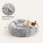 WESTERN HOME WH Calming Soft Round Dog &Cat Bed Small Dog Bed Washable,20" - Image 2