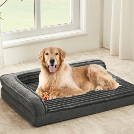 WINDRACING Orthopedic Dog Bed for Large Dogs, 40×28 inch, Gray