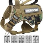 WINSEE 2X Metal Buckle Service Working MOLLE Dog Vest with 10 Pet Patches