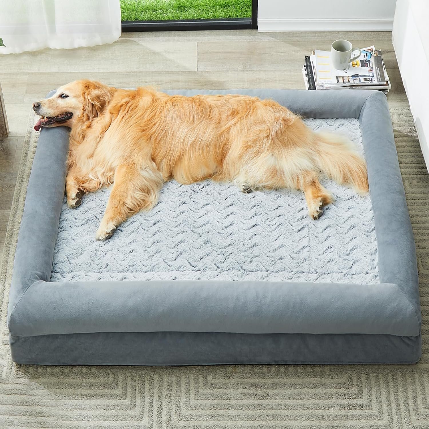 WNPETHOME XL Extra Large Orthopedic for Senior Dog Bed Comfy Sleeping WNPETHOME XL Extra Large Orthopedic for Senior Dog Bed Comfy Sleeping