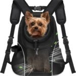 WOYYHO Pet Dog Carrier Backpack, Ventilated Mesh Small Dog Front Backpack