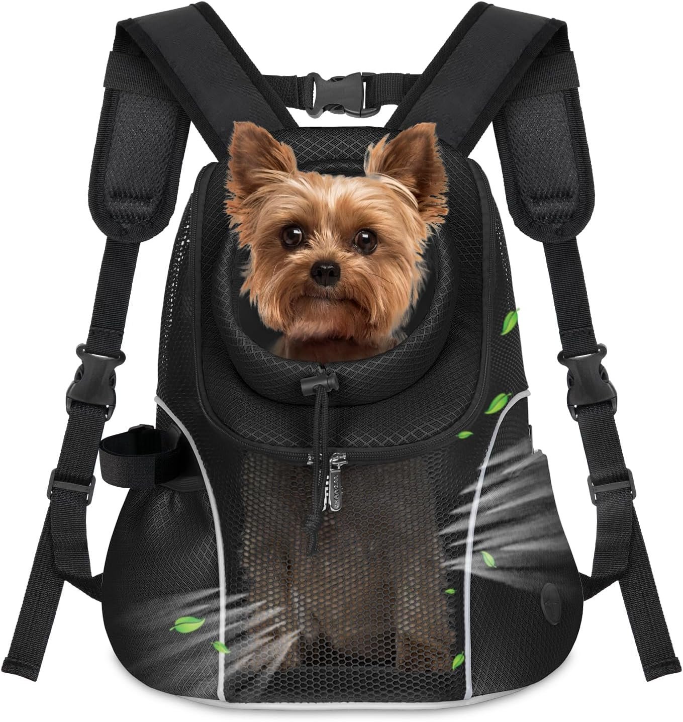 WOYYHO Pet Dog Carrier Backpack, Ventilated Mesh Small Dog Front Backpack WOYYHO Pet Dog Carrier Backpack, Ventilated Mesh Small Dog Front Backpack