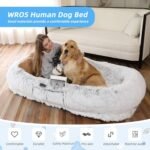 WROS Human Dog Bed for Adult, 71"x45"x12" Giant Calming Nest Beds, Grey - Image 2