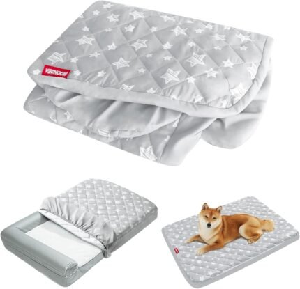 Waterproof Dog Bed Covers Replacement Lovely Grey Star Print, 27x36 Inches