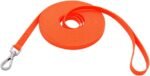 Waterproof Dog Training Leash 50FT 30FT 15FT 10FT 5FT Heavy Duty Recall Long Lead for Large Medium Small Dogs (30FT, Orange)