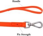 Waterproof Dog Training Leash 50FT 30FT 15FT 10FT 5FT Heavy Duty Recall Long Lead for Large Medium Small Dogs (30FT, Orange) - Image 2