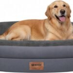 Waterproof Orthopedic Dog Bed for Large Dogs, Dark Grey
