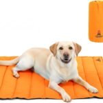 Waterproof Outdoor Dog Bed, Foldable Travel Camping Dog Mat with Carry Bag