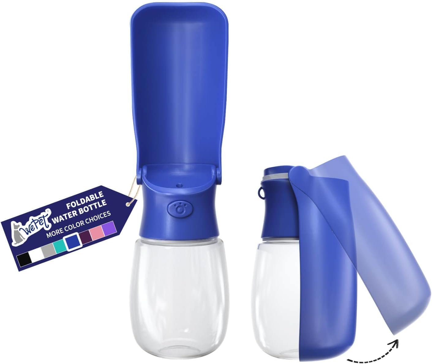 WePet Foldable Portable Dog Water Bottle Puppy Water Dispenser with Drinking Feeder, 12 OZ, High-Temperature Resistant Leak Proof for Pets Outdoor Walking, Hiking, Travel, Food Grade Plastic BPA Free WePet Foldable Portable Dog Water Bottle Puppy Water Dispenser with Drinking Feeder, 12 OZ, High-Temperature Resistant Leak Proof for Pets Outdoor Walking, Hiking, Travel, Food Grade Plastic BPA Free