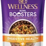 Wellness Bowl Boosters Digestive Health Dog Food Topper with Freeze Dried Pieces for Small, Medium, and Large Breeds, Sensitive Stomach, Grain Free, Natural, Chicken Recipe, 4 oz Bag