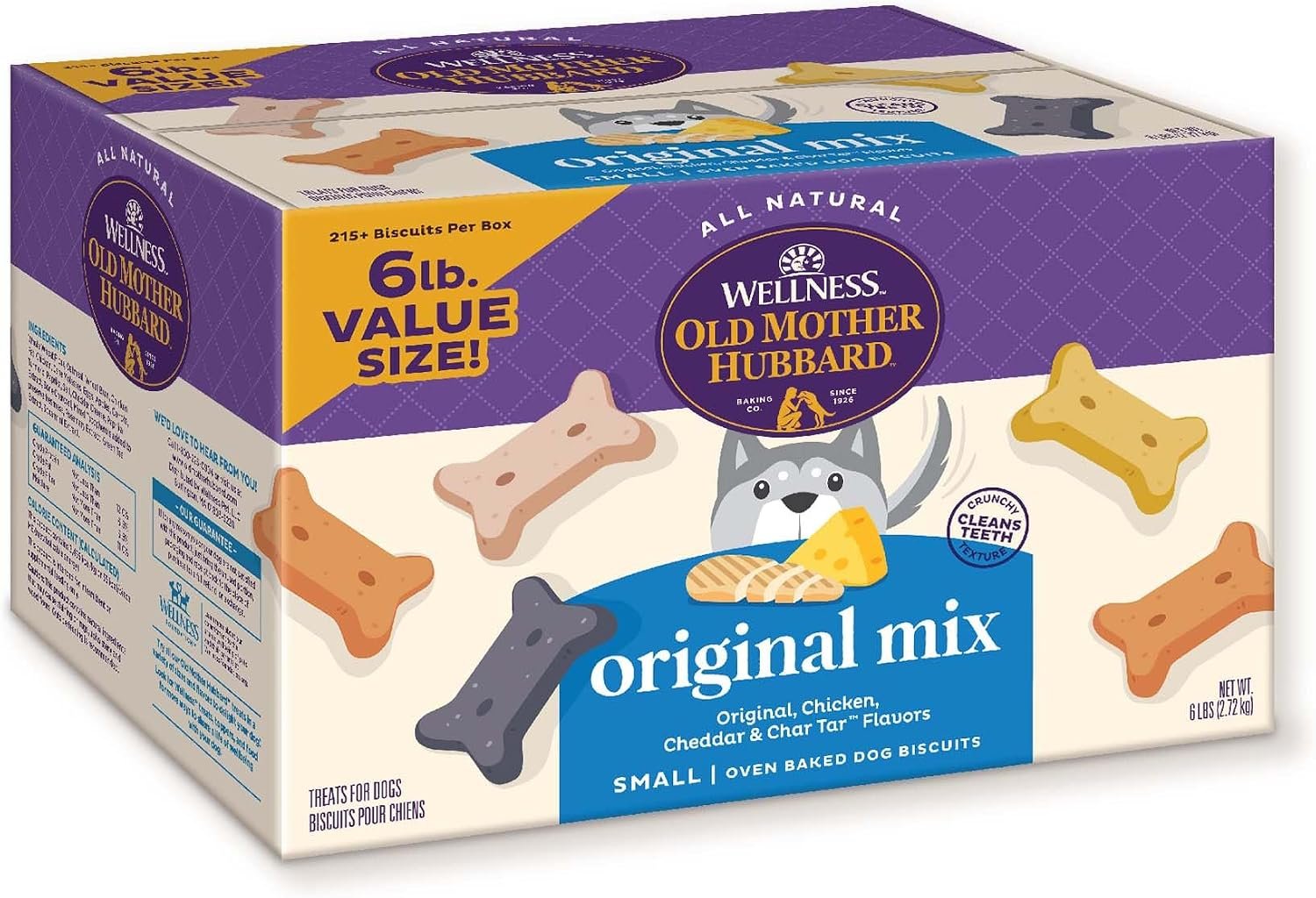 Wellness Old Mother Hubbard Classic Original Mix Dog Biscuits, Natural Training Treats, 4 Flavors, Small Size, 6 lb Bag Wellness Old Mother Hubbard Classic Original Mix Dog Biscuits, Natural Training Treats, 4 Flavors, Small Size, 6 lb Bag