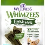Wellness WHIMZEES Freshzees Natural Dog Dental Treat, Soft Chews, Freshens Breath, Small Size, 14.81 oz Bag, 28 Count