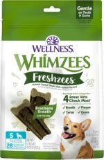 Wellness WHIMZEES Freshzees Natural Dog Dental Treat, Soft Chews, Freshens Breath, Small Size, 14.81 oz Bag, 28 Count