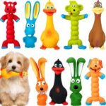 Wettarn 9 Pcs Latex Squeaky Dog Toys, 7″ Soft Rubber Dog Chew Toy, Classic