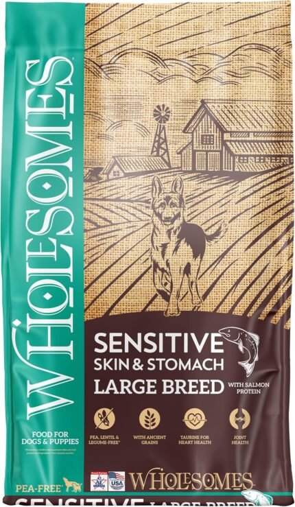 Wholesomes Sensitive Skin & Stomach Large Breed Salmon Dry Dog Food 30 lb