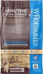 Wholesomes Sensitive Skin & Stomach Salmon & Rice Dry Dog Food 30 lb - Image 2