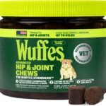 Wuffes Advanced Hip & Joint Chews for Small & Medium Breed Dogs, Vet Recommended, Glucosamine, Chondroitin, MSM, Green-Lipped Mussel & Hyaluronic Acid Supplement, Supports Mobility, 60 Pork Chews